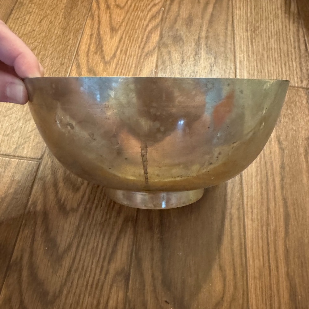 Vintage Solid Brass Bowl— Made in Korea